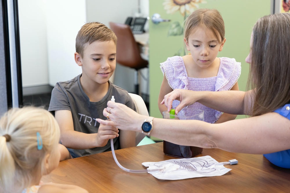 Child learning with joy